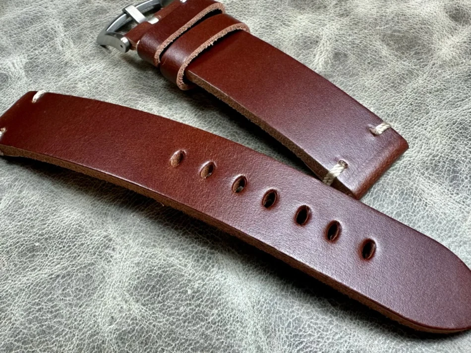 

18 19 20 21 22mm High Quality Monolayer Handmade Wrist Band Cowhide Leather Watchband Bracelet Men Straps GENUINE LEATHER Belt