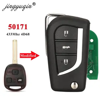 Keyforkess 50171 aggiornamento TOY48 Flip Remote Key ASK 433MHz 4 d68 Chip per Lexus LX470 LS430 SC430 RX300/330/350/400 modificato Fob