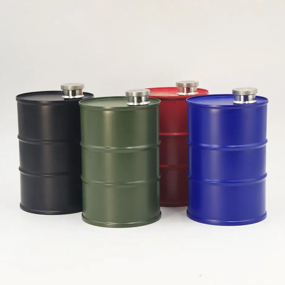 1 Pcs Stainless Steel Water Bottle Portable Outdoor Small Mini Water Bottle Bucket Oil Bucket Water Bottle Home Kitchen Tools