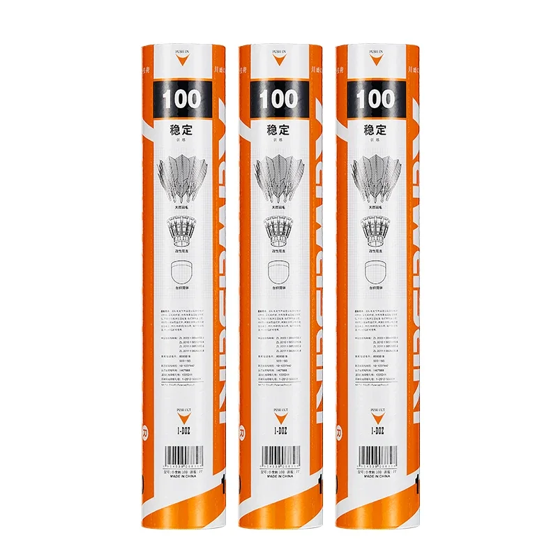12Pcs/lot Kawasaki King Kong 100 Badminton Goose Feather Shuttlecock Speed 77 Durable Badminton Ball for Training Exercise