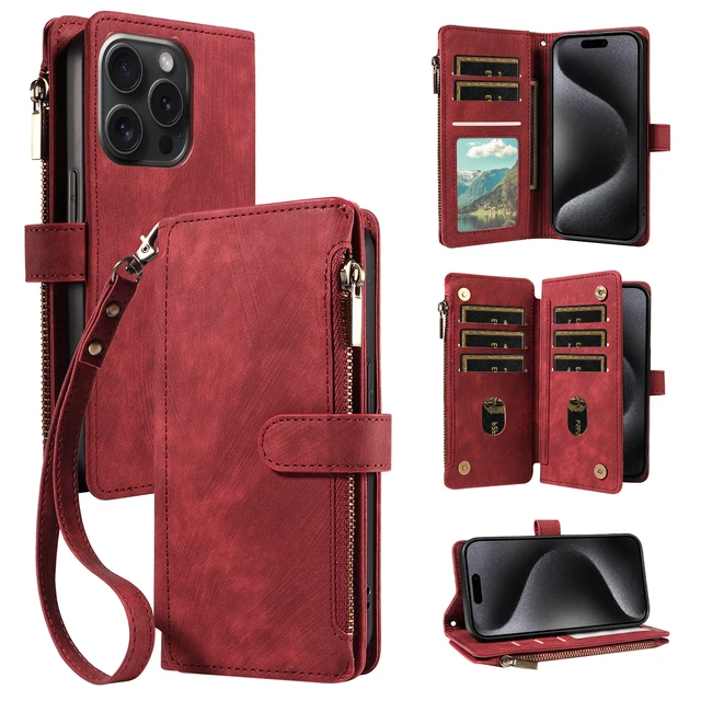PU Leather Phone Case for Samsung Galaxy S25Edge Ultra S24 S23 S22 S21 S20 S10 S9 S8Plus FE Note20 Flip Wallet Style Phone Cover 1