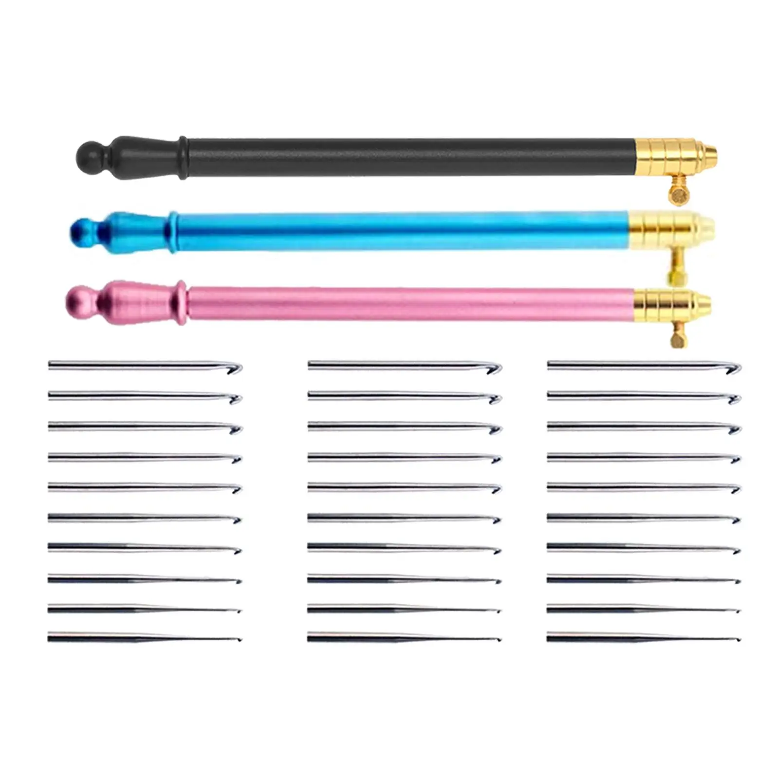 Crochet Hook Kit with Interchangeable Pins for Crafting Projects