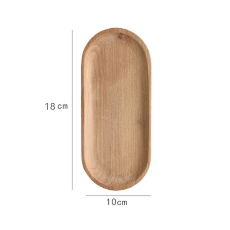 Wooden Serving Tray Japanese Style Food Oval Plate Wooden Serving Tray Tea Cup Saucer Trays Fruit Plate Storage Pallet Kitchen Table Decor