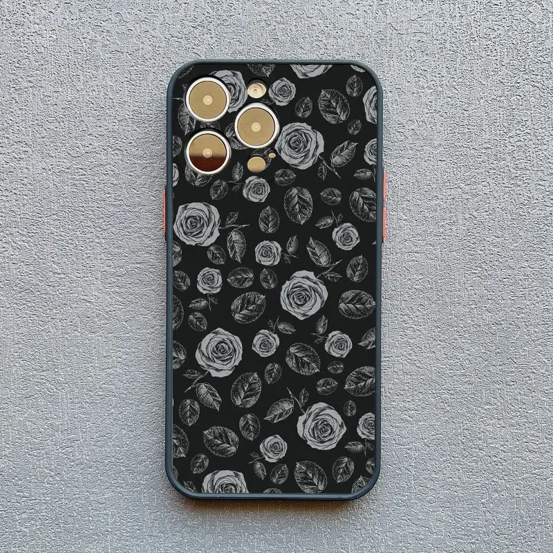 Floral Shockproof Phone Case - Full Graphic Flower Design Cover