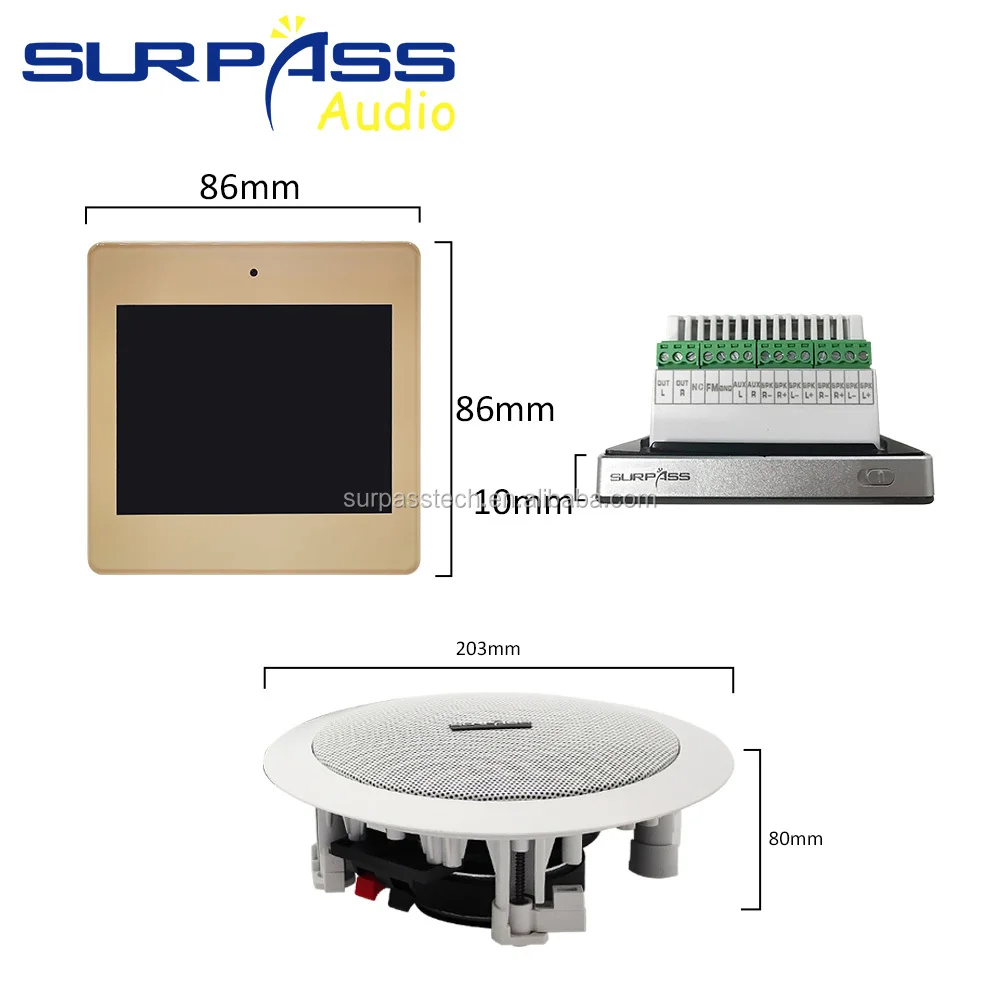High Quality Smart Background Music System Supports USB/SD Card/Blue-tooth Multi-function Music Player HiFi In Wall Amplifier