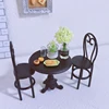Fairy Garden Table and Chairs Metal Retro Dollhouse Miniature Garden Items Set Terrarium Home Living room Decoration Accessories 1