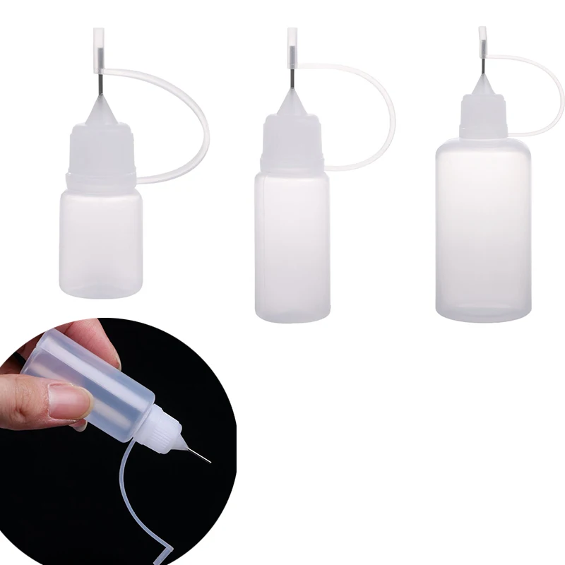 Precision Needle Tip Glue Bottle Applicator Empty Applicator Glue Oiler Squeeze Bottle for Paper Quilling DIY Craft Glue Applicator Bottle