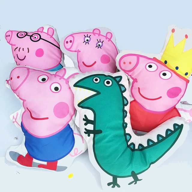 Peppa Pig dos desenhos animados fronha para crianças, brinquedos da boneca  móvel, George Short Plush Sofa