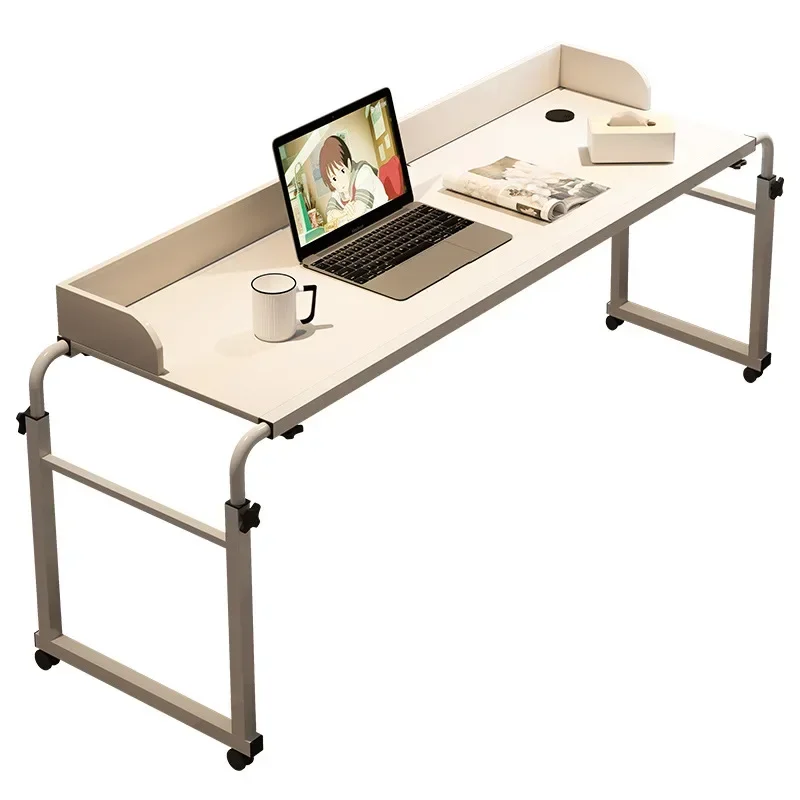 Double Desktop Laptop Table On Bed Mobile Adjustable Straddle Bed Lazy Table Care