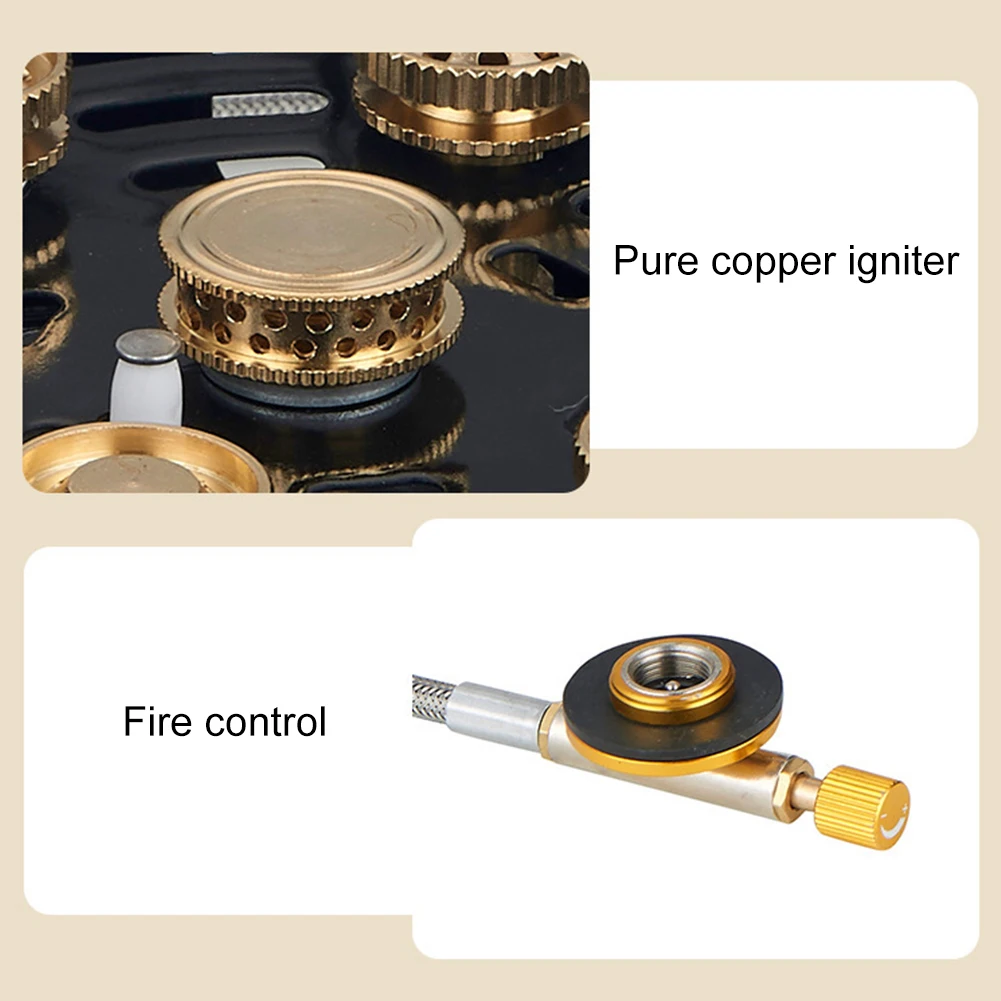 21000W Electronic Ignition Gas Stove with Adapter Windproof Camping Stove Metal Barbecue Burner Cookware Cooking Accessory 6 21000W Electronic Ignition Gas Stove with Adapter Windproof Camping Stove Metal Barbecue Burner Cookware Cooking Accessory 6