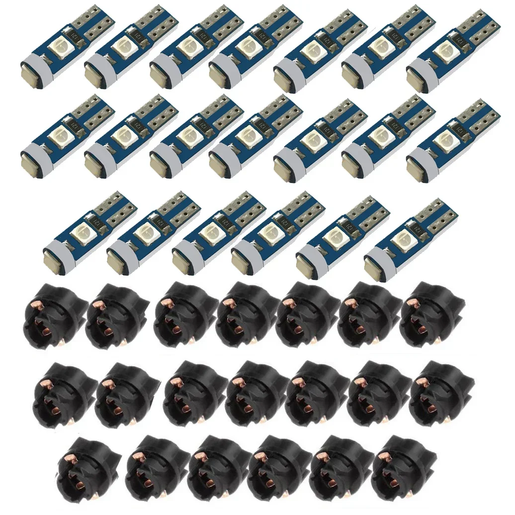 20-Piece Super Bright LED Bulb Set for Automotive Dash Lighting