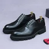New Men's Casual Shoes British Top Layer Cowhide Business Formal Thick Sole Increased Leather Derby Shoes Leather Shoes for Men 5