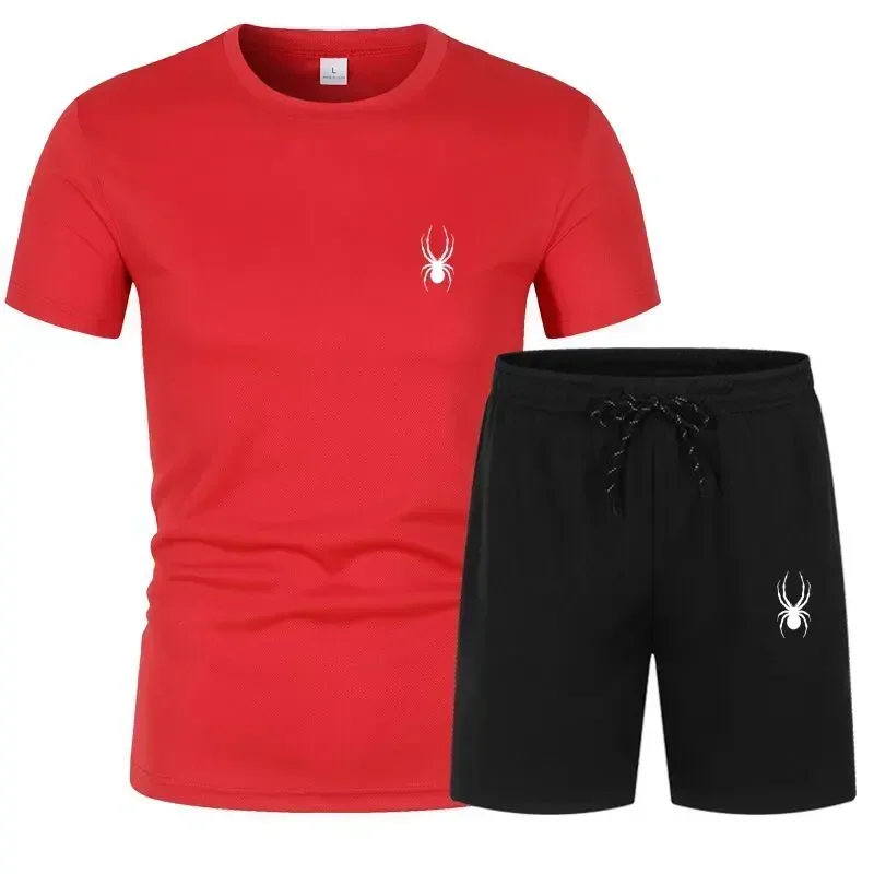 

New Men's Clothing Summer Sports Men Training Jersey Suit Comfortable Breathable Mesh Running Sets Jogging Fitness Tracksuit