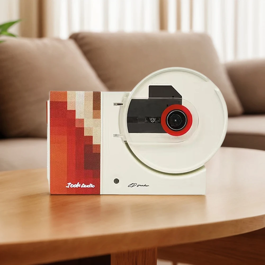Wall-Mounted Portable CD Player Remote Control CD Player Music USB Bluetooth-Compatible AUX Input Home Audio Speaker