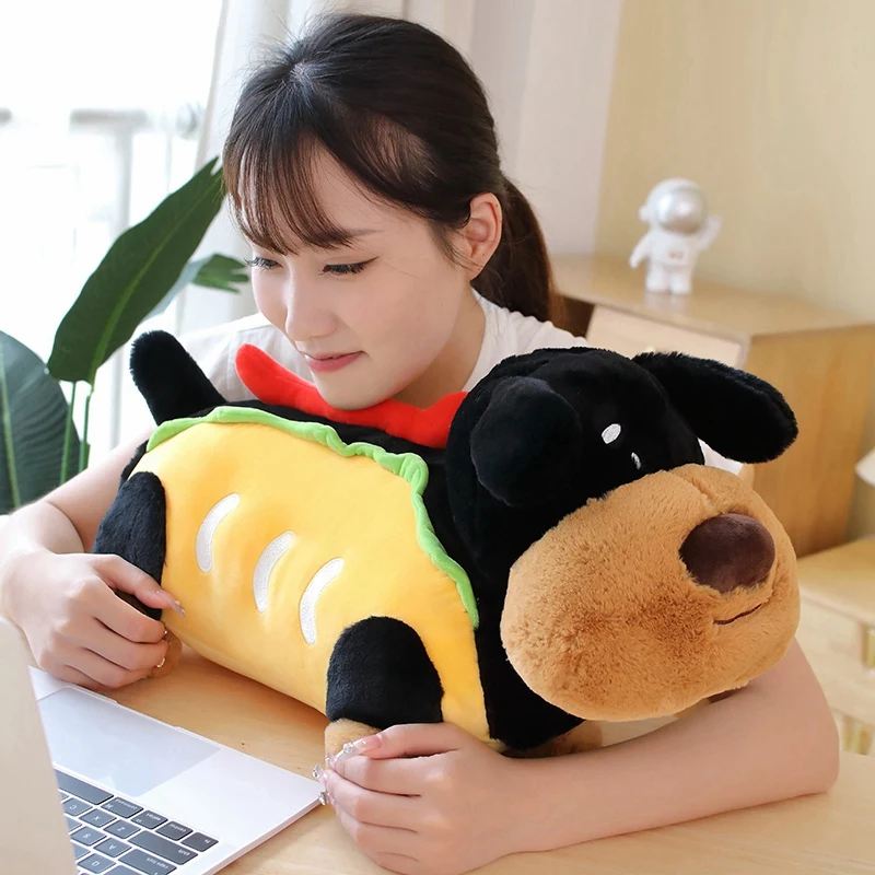 

1pc 30/40/55cm Cute Creative Animal Hot Dog Bun Stuffed Toy Throw Pillow Toy Gift For Children