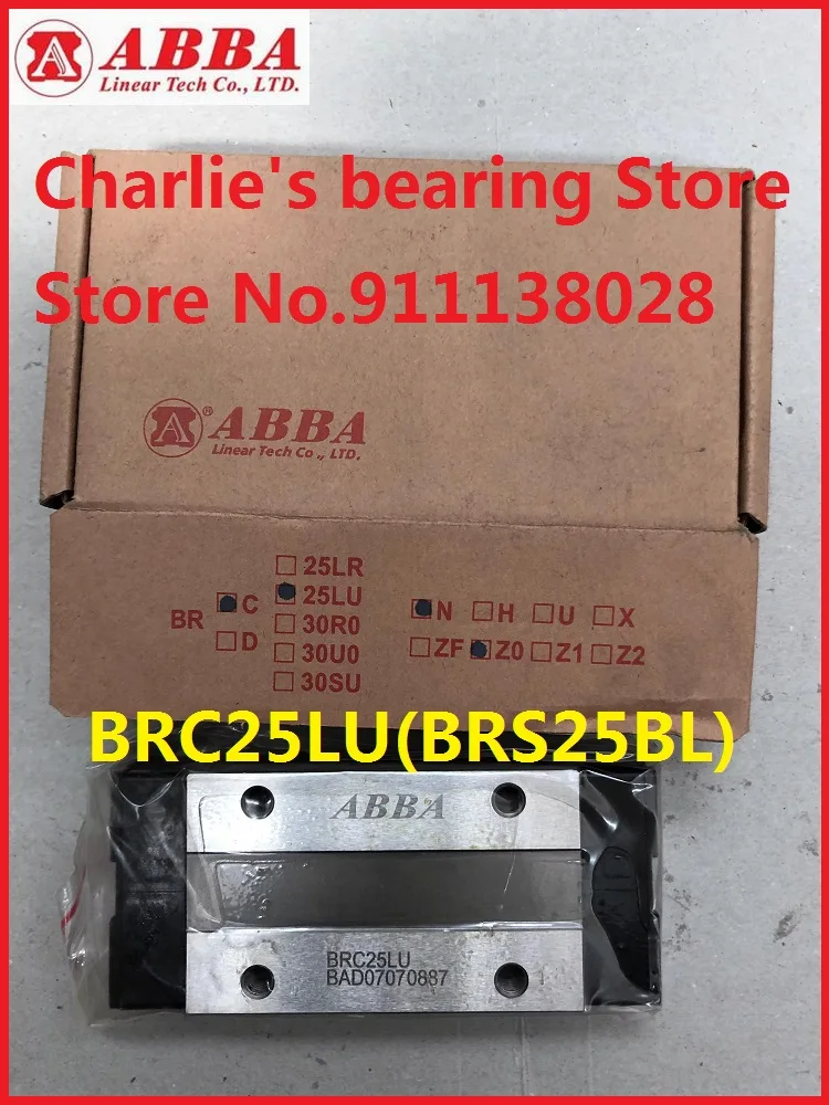 

1pc 100% brand new original genuine Taiwan ABBA Linear bearings BRS25BL, slider block BRC25LU, Square slider blocks