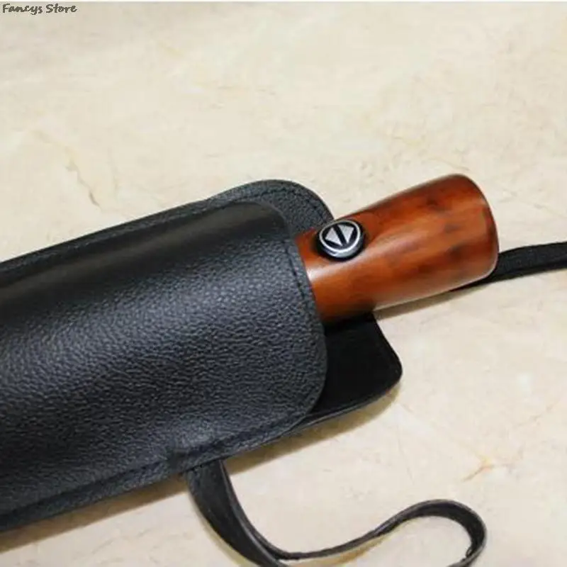 Leather Umbrella Storage Bag Waterproof Business Umbrellas Organizers Pouch Reusable Parasol Rain Cover Holder Carrying Bags