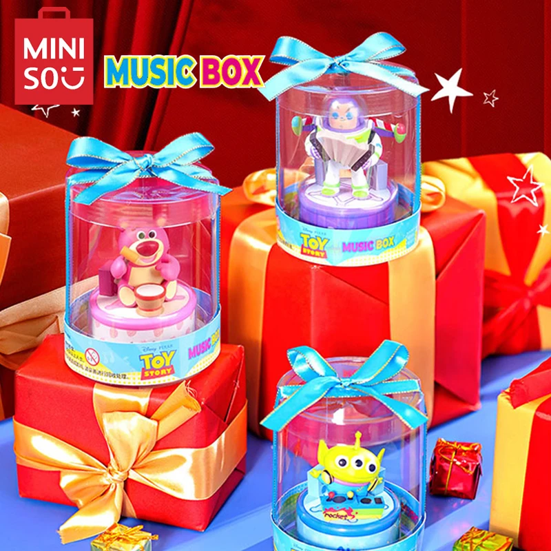 

MINISO Toy Story Lotso Alien Buzz Lightyear Carnival Theme Music Box Doll Decoration Children's Toy Birthday Gift Christmas