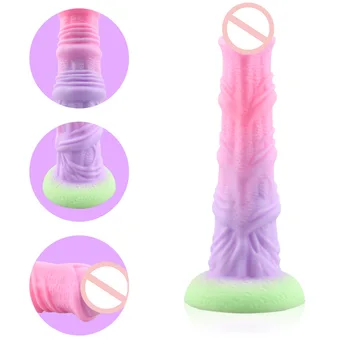 Colorful Huge Horse Dildo Realistic Animal Dildos Vaginal Stimualtor Giant Fake Penis Big Butt Plug Adult Sex Toy For Women Men 2