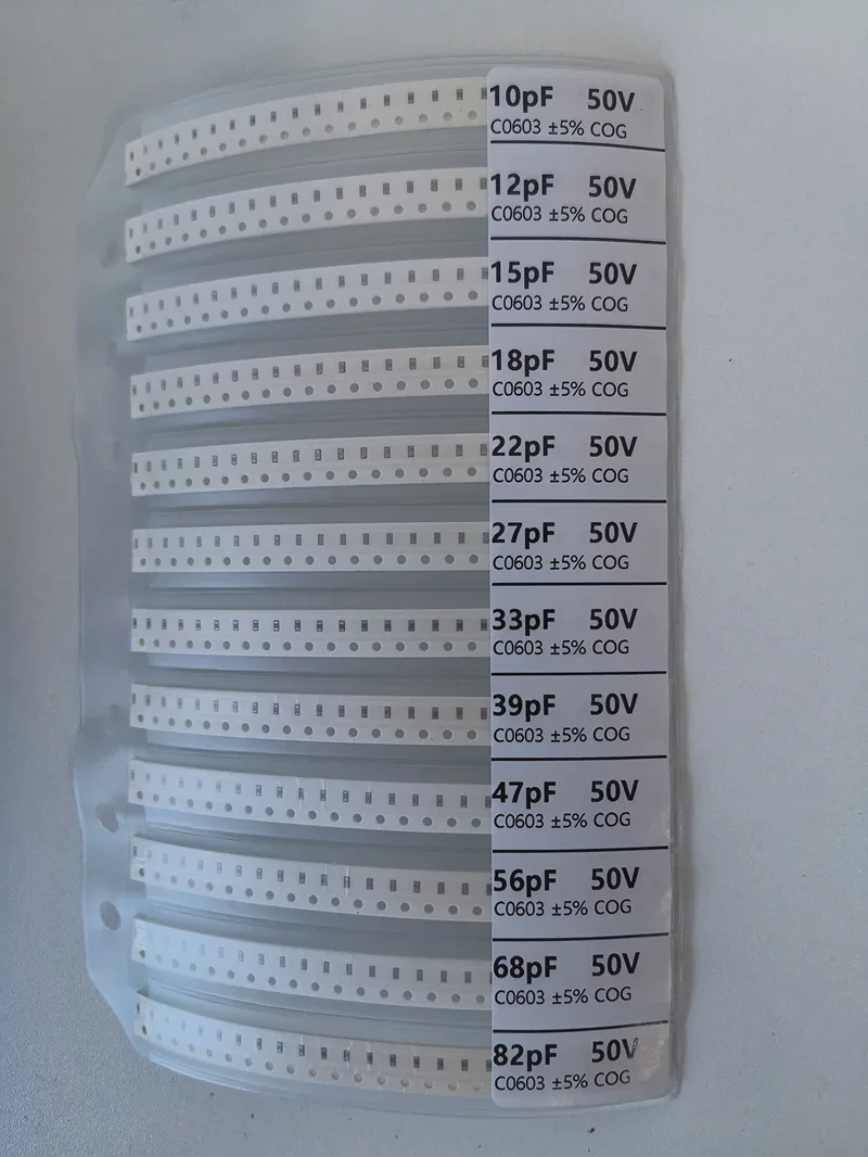 Capacitor kit 0201 0402 0603 0805 1206 smd Capacity Page each value*25PCS Sample Kit Capacitor 470nf 1nf 10nf 1uf 10uf 22uf smd capacitor