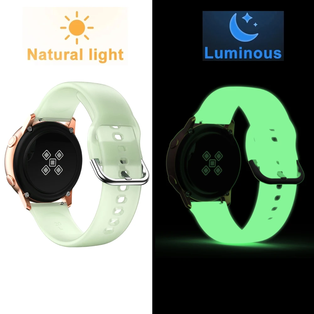 Luminous Glowing 20mm Watch Band Wristband Bracelet