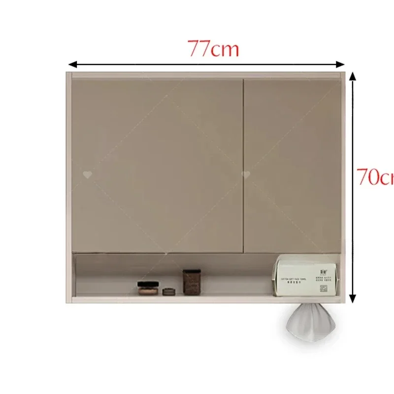 Nordic Cream Style Smart Bathroom Mirror Cabinet Wall-mounted Locker Storage Rack Mirror Cabinet Simple Home Furniture Шкафы FYB