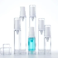 5 pièces de flacons de lotion en plastique vides de 5/10/15 ml, avec pompe sans air, conteneurs à pression pour cosmétiques, soins de la peau, vaporisateur de voyage. 3