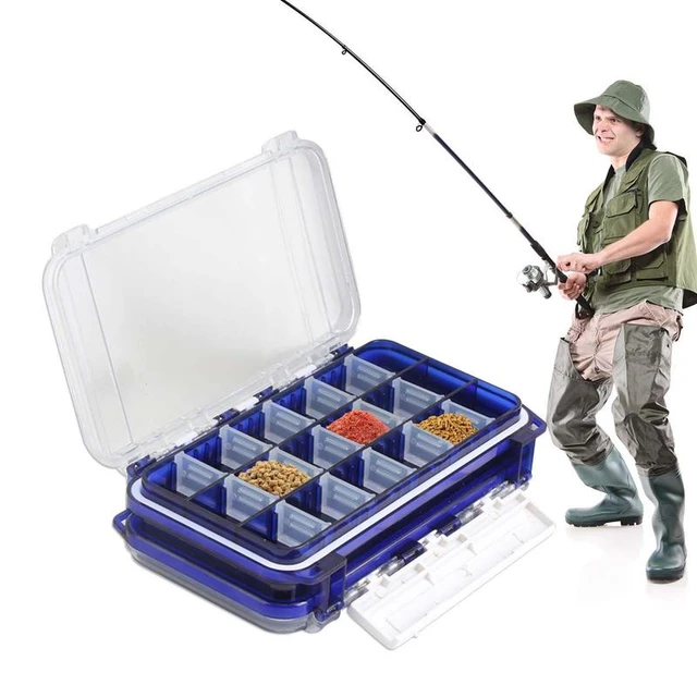 Fish Tackle Box Multi-Compartment Fish Box Storage Organizer Water