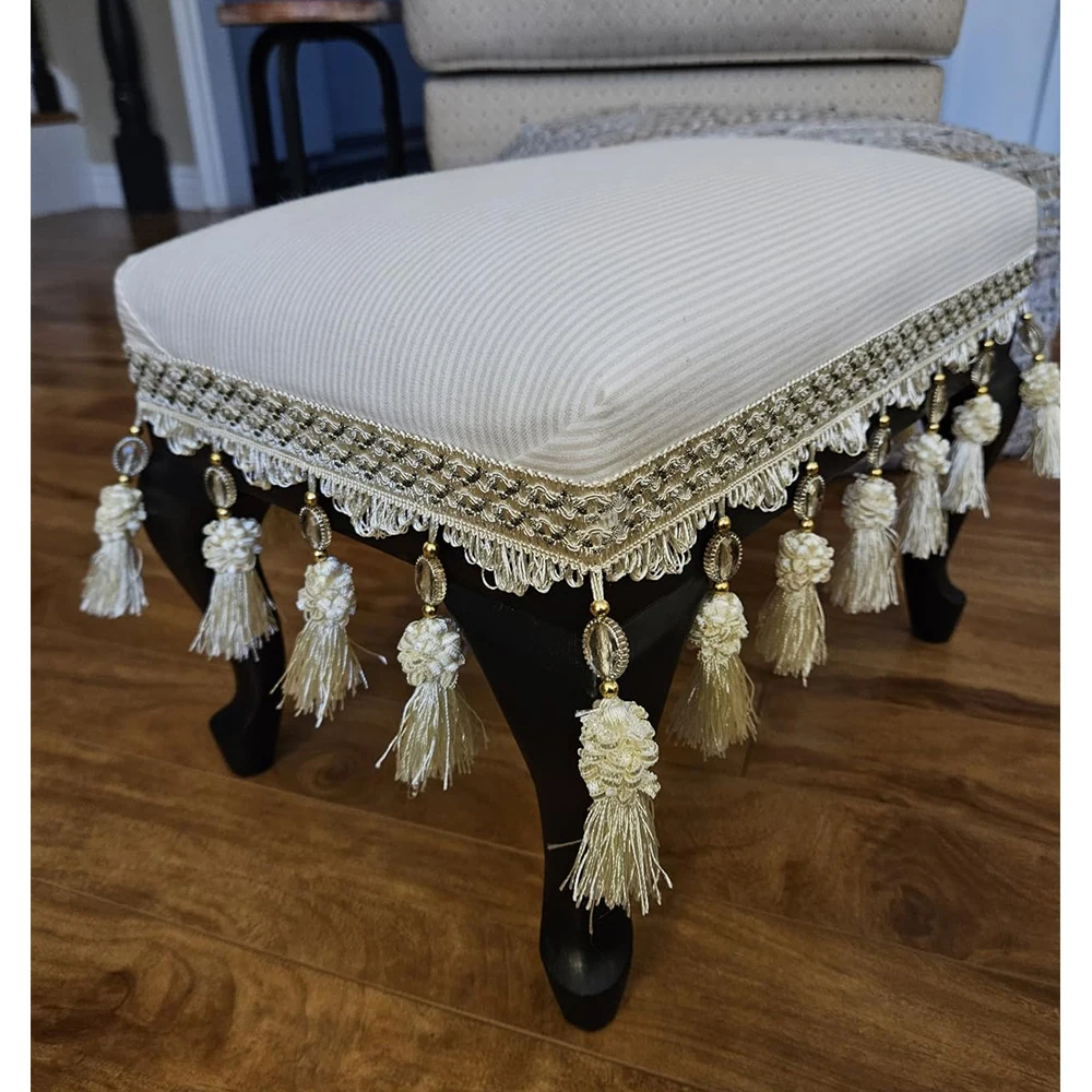 Bordo con frange da 3 metri Bordi con nappe multicolori per tende, paralume, federa, decorazione, abbellimento artigianale fai da te - immagine 6