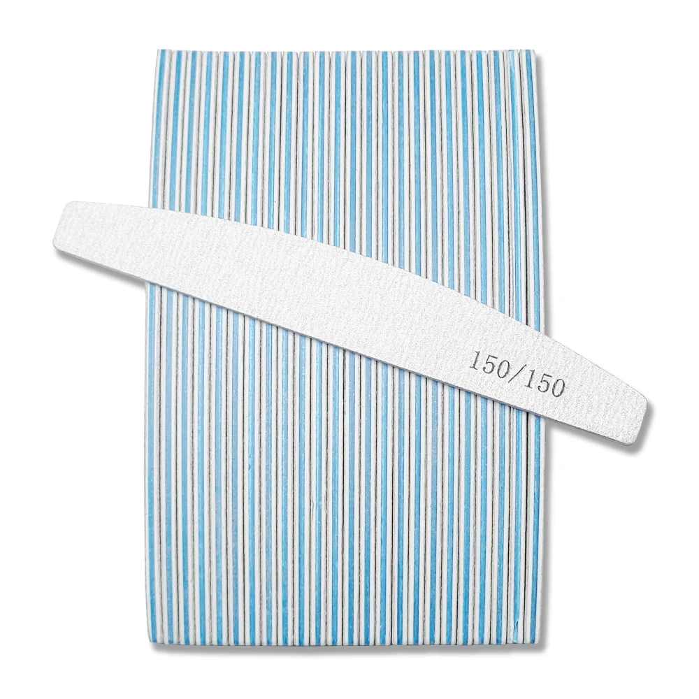 25pcs Half Moon Double-Sided Nail Files