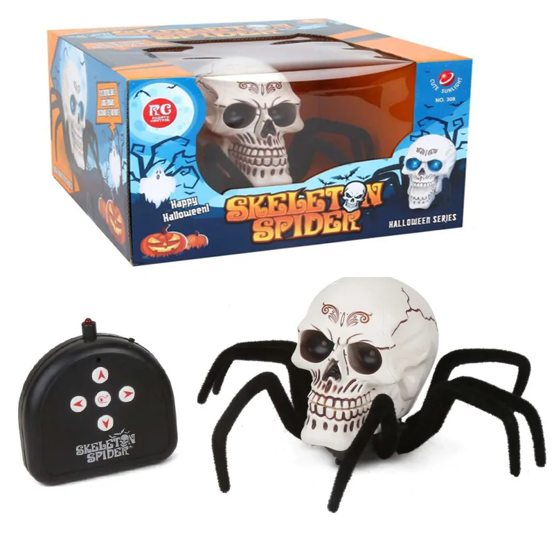 

Halloween Creative Scaring Trick Toy Skull Spider Light Wireless Remote Control Electric Toy