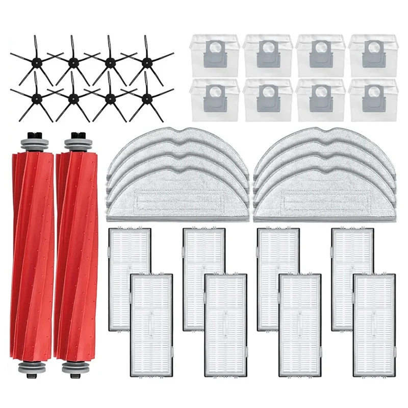 

Main Side Brush Filter Mop Dust Bags As Shown Replacement Spare Parts For Roborock S7 Maxv Ultra / S7 Pro Ultra Accessories