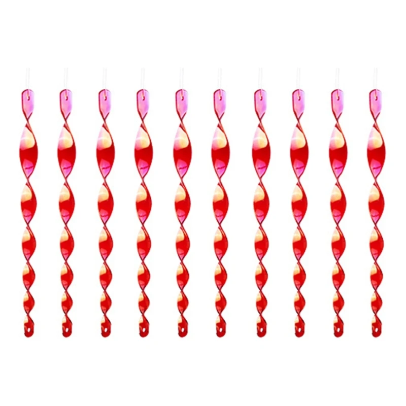 바람 저항성 반사 조류 억제 도구 10pcs 정원 발코니 바람 차임