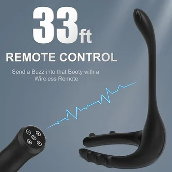 3 In 1 Penis Vibrator Cock Ring Male Prostate Massage Masturbator Wireless Remote Cocking Anal Butt Plug Sex Toys for Men Adult 5