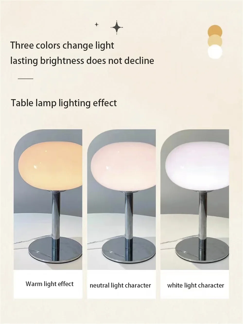 Description Picture 2 of itemNordic Simplicity Lollipop Glass Table Lamp Room Bedroom Study Simple Atmosphere Retro Standing Lamp Home Decor Reading Light