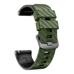 Silicone Watch Strap in 22MM - Versatile and Durable Bracelet for 22mm Universal (Army green black)