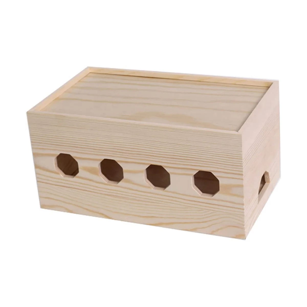 

Wood Style Cable Organizer Box, Wire Organizer Home and Office Cable Organizer for TV, Computer Hide and Power Strip