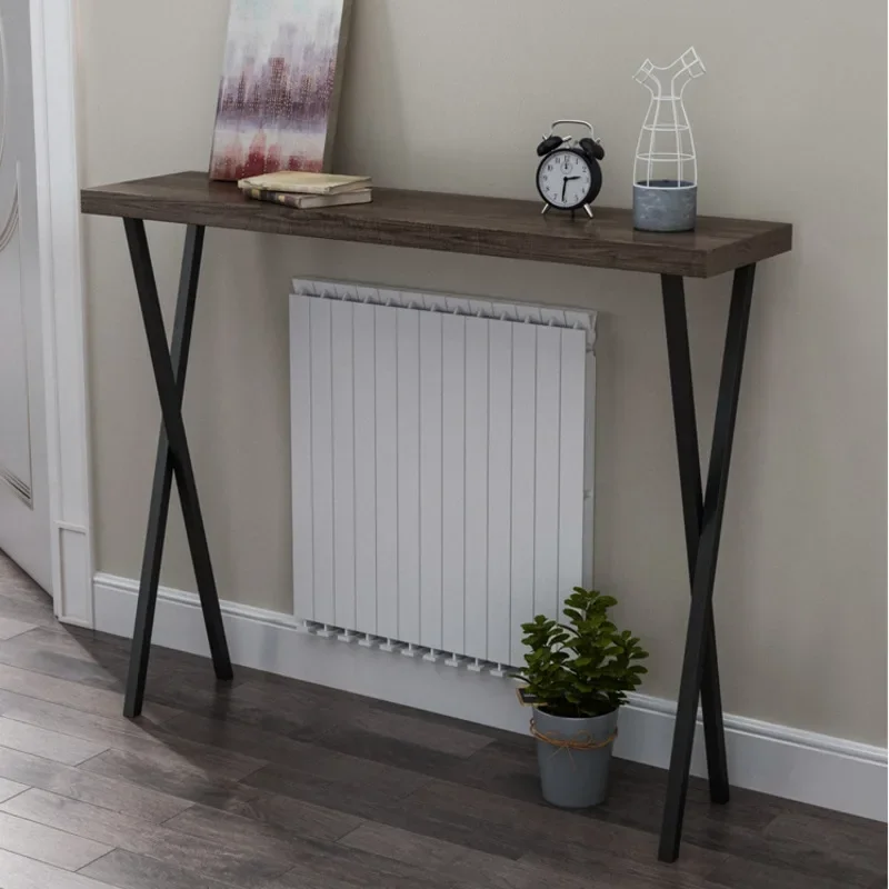 WD988: Nordic Iron Art Console Table &ndash; Modern Chinese Style Living Room Table, Narrow Porch Table for Sofa Back or Hallway