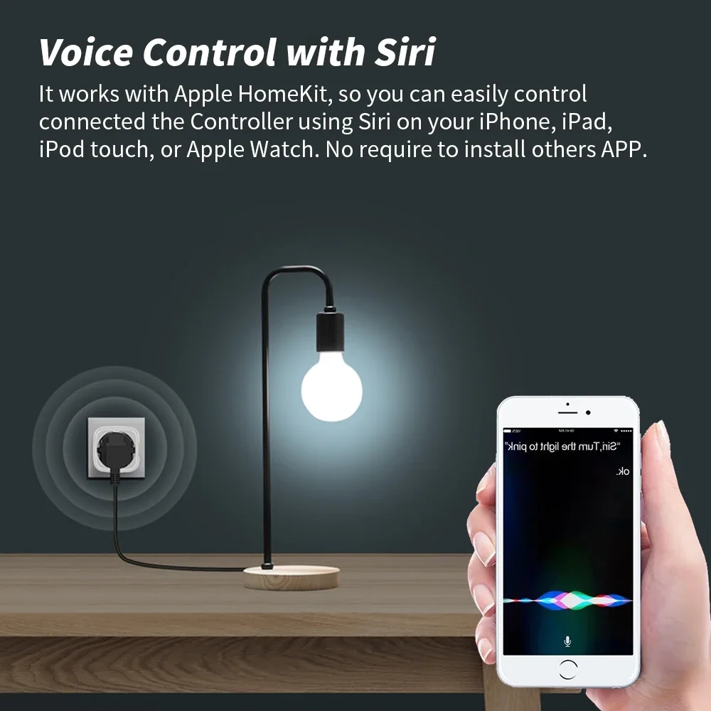 Description Picture 5 of itemHomeKit WIFI Smart Plug 16A EU Power Monitor Smart Home Wireless Socket Outlet  Cozylife App Siri Control for Alexa Google Home