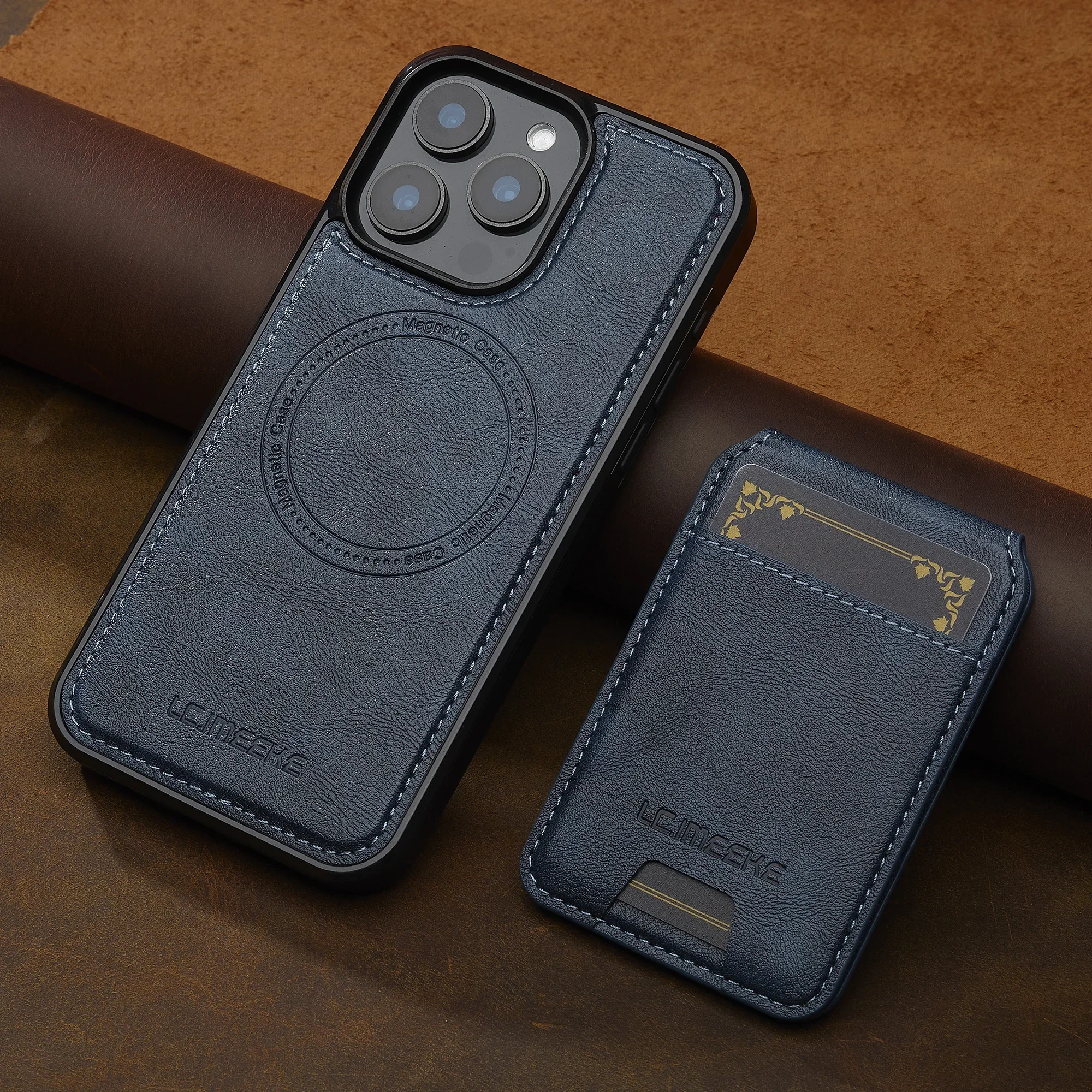 ตัวเลือกสินค้า เคสหนังแม่เหล็ก 2 in 1 พร้อมช่องใส่บัตร สำหรับ iPhone