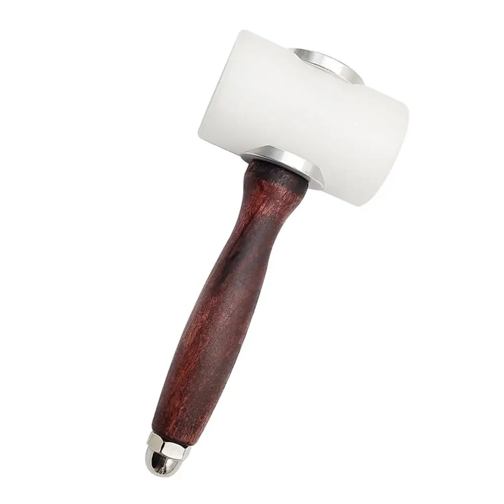 50mm Nylon Hammer Wood Handle Professional DIY Sew Leather Tools Non- 4