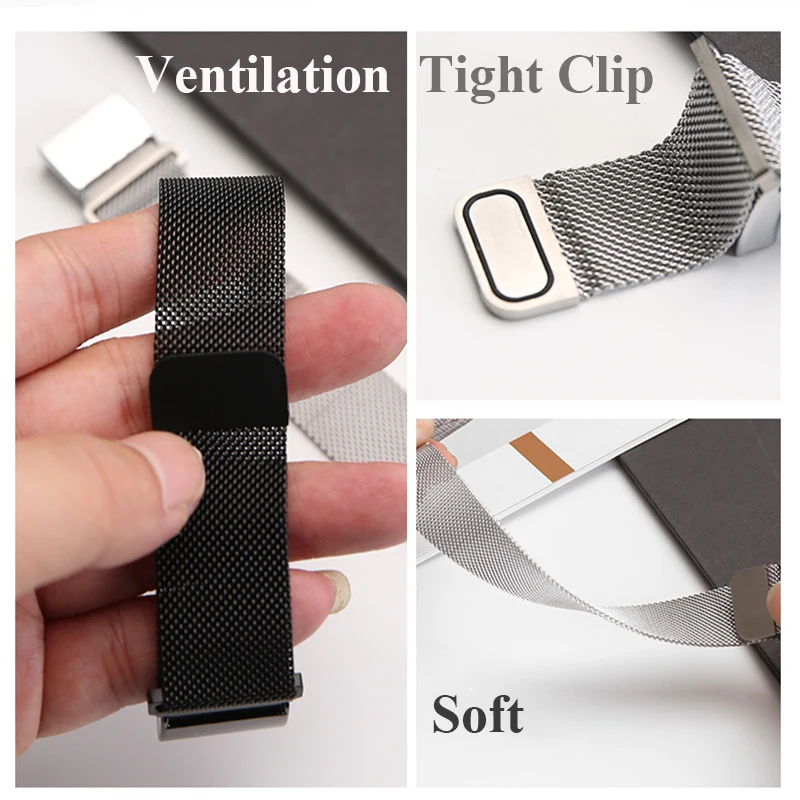 Magnetic Loop Metal Strap with Case Protector Bumper - Premium Replacement Bracelet