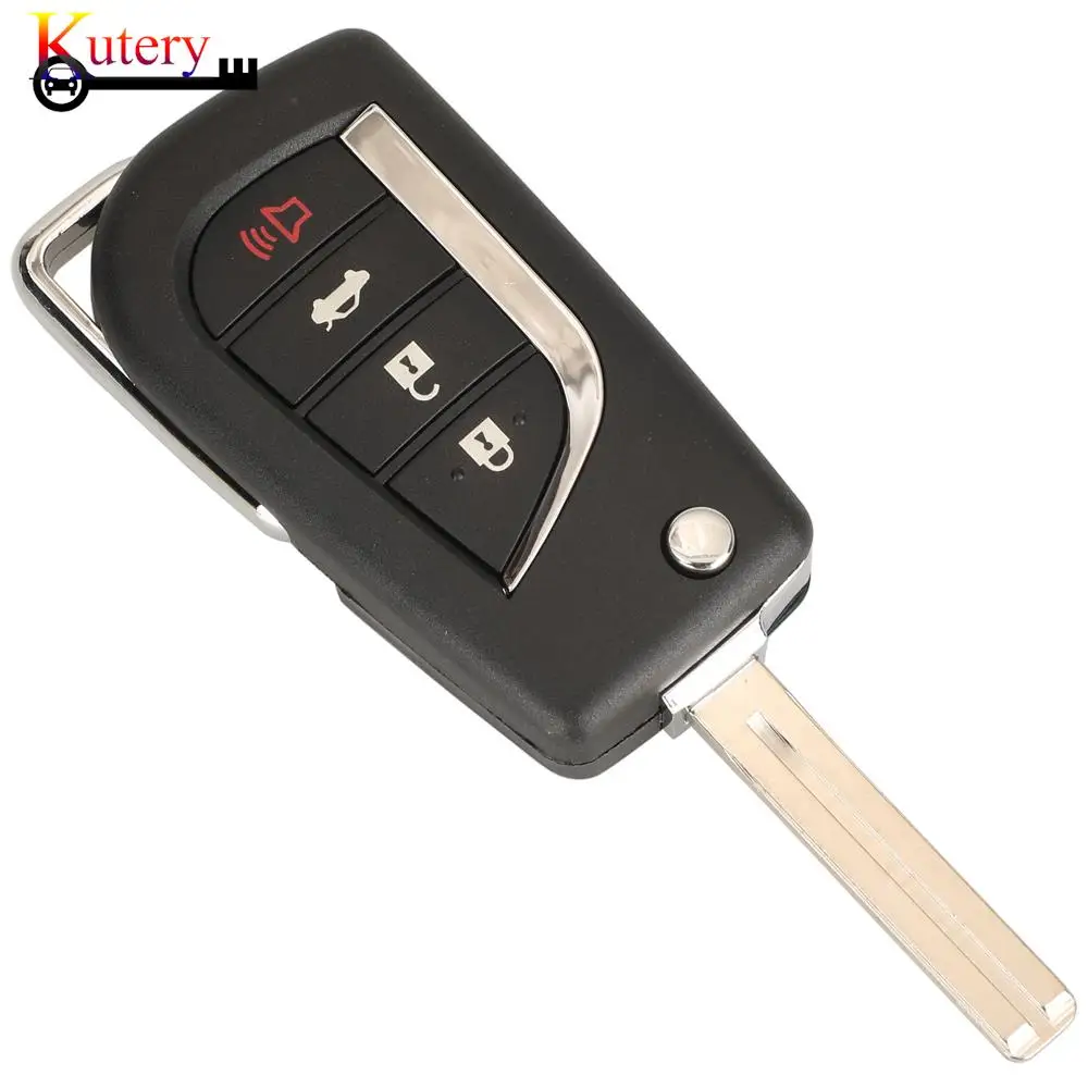 Jingyuqin HYQ12BFB 접이식 원격 스마트 자동차 키 도요타 캄리 Corolla RAV4 EX 2018-2020 315MHz ID-H(8A) 칩 4 버튼 TOY48