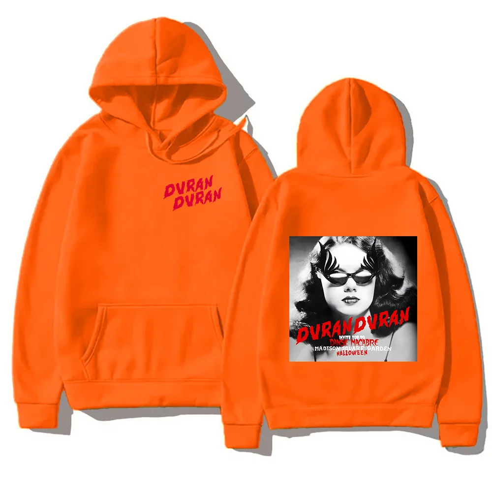 80s Retro Classic Hoodies Duran Duran Dance Macaber Halloween Graphic Printing Sweatshirts Punk Music Fans High Street Pullovers 6