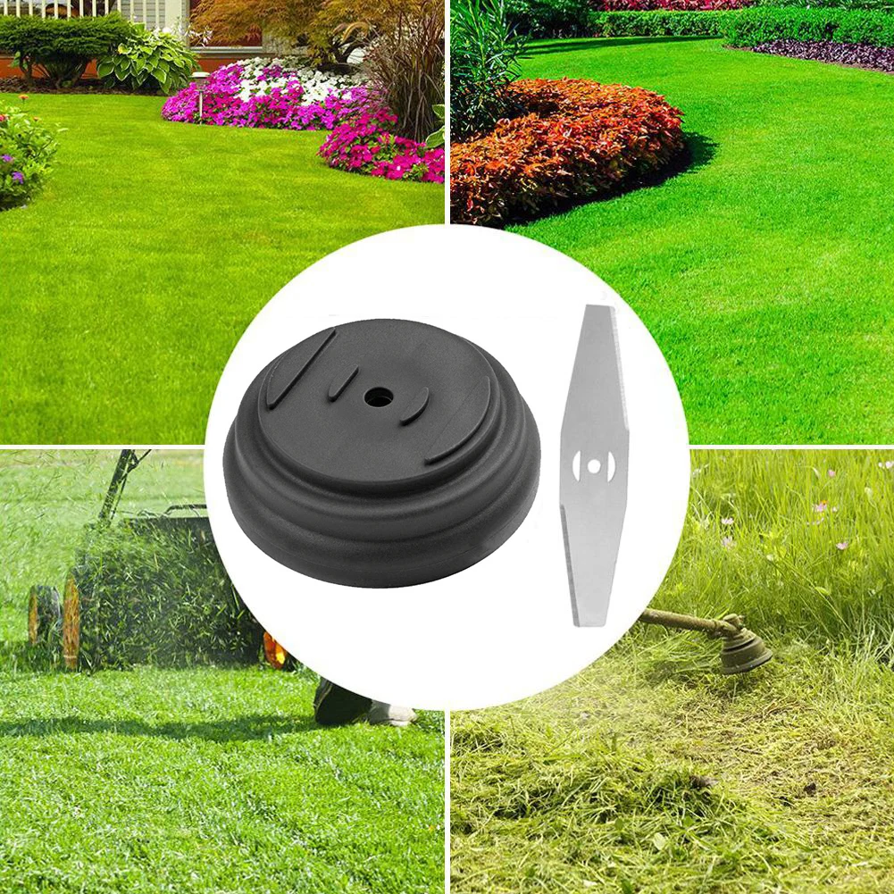 

2Pcs Metal String Grass Trimmer Saw Blade Plastic Cover Set Blade Holder For Garden Power Tool Lawn Mower Attachment Accessories