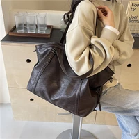MOODS Large Sized Tote Bags For Women Soft PU Leather Pure Color Large Capacity Shopper Shoulder Crossbody Bag Quality Handbags - Image 5