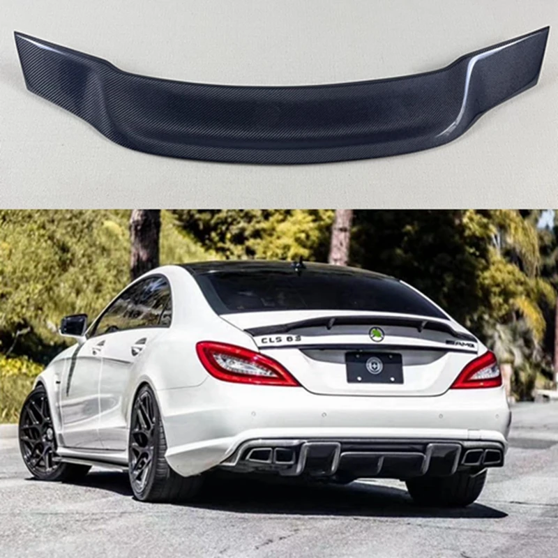 

Для Mercedes-Benz CLS W218 R Стиль углеродное волокно задний спойлер крыло багажника 2011-2017 FRP/кованый углерод