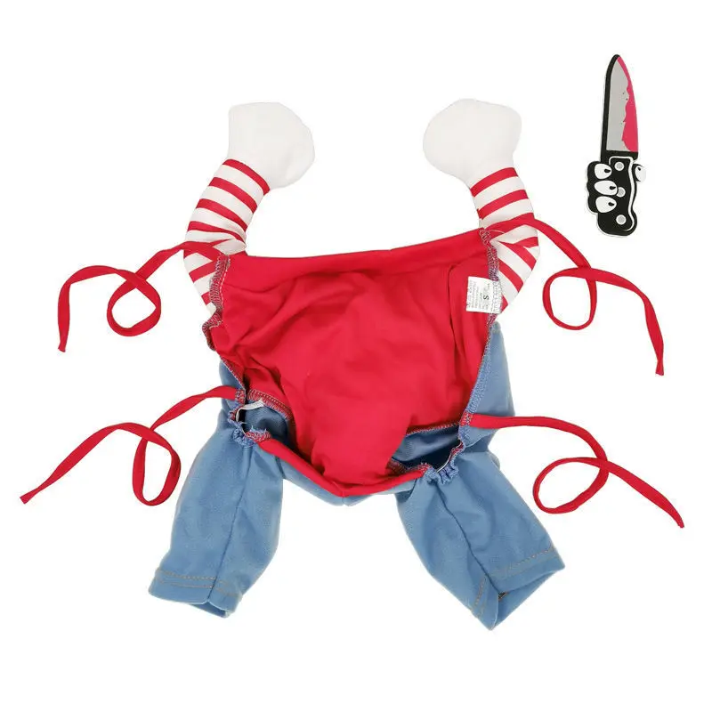Lustige Hunde-Cosplay-Kleidung Welpen-Party-Verkleidung Outfit Chihuahua Deadly Doll Set Halloween-Kostüm für S-XL Hunde Katzen – Detail 17
