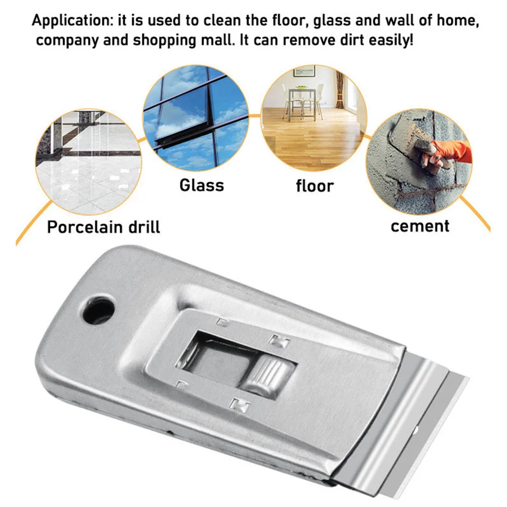 Cleaning scraper glass scraper scraper tool scraper cleaner 1pc Glass Ceramic Hob Scraper Cleaner Remover For Cleaning Oven Cooker Tools Utility Stainless Steel Blade