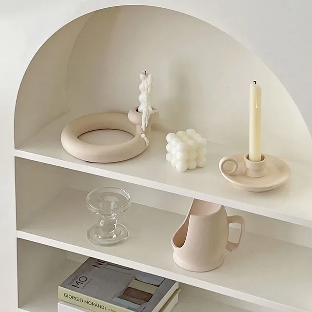 Egyszerű Stílusú Kerámia Gyertyatartó Dekoráció Lling Szoba Étkezőasztal - Image 5